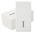 thumbnail image 3 of Luxenap Rectangle Silver Letter I White Paper Linen-Feel Guest Towel / Napkin - Air Laid, Sans Serif Font - 15 3/4" x 8" - 2000 count box, 3 of 11