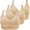 Beige, variant on Kaemgyyd Women's Plus Size Bras 3 Pc Full Coverage Comfort Wirefree Bra No Underwire Padded Print Large Bust Everyday Bra