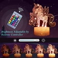 thumbnail image 5 of YSITIAN Unicorn Night Light, 3D Illusion Lamp Unicorn Lights for Kids Room, 16 Colors & Flashing Modes YT02-103, 5 of 7