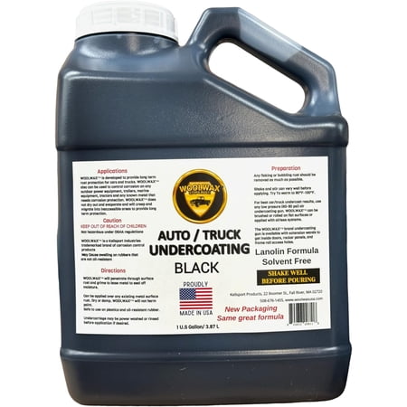 Woolwax 1-Gallon Jug. New Package. Same trusted formula. U.S.A. Made Lanolin Auto Truck Undercoating - Solvent Free - 2+ Year Corrosion Protection. Color: BLACK