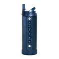 thumbnail image 2 of Elemental Iconic Kids Water Bottle with Straw Lid & Stress Reliever Pop It Handle - Leak-Proof When Closed - Triple Insulated Stainless Steel Reusable Thermos Water Bottle - 14oz - Navy, 2 of 3