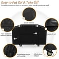 thumbnail image 3 of Griddle Cover for Blackstone 28 inch Griddle Waterproof UV Resistant 2 Burner Flat Top Gas Grill Cover for Blackstone 28" Griddle Cooking Station Camping, Black, 3 of 7