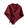 thumbnail image 1 of Chal envolvente para mujer, regalo de uso diario, suave, con bucle, bufanda triangular de punto Rojo, 1 of 5