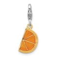 thumbnail image 3 of Auriga 925 Sterling Silver Amore La Vita Rh/Gold-plated Enamel Crystal Orange Charm for Women, 3 of 6