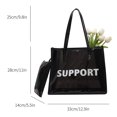 thumbnail image 4 of Bolsa de compras de moda de axila transparente ligero para mujer (negro) Ehuebsd Para Estrenar, 4 of 9