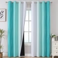 thumbnail image 1 of Cortinas opacas Estelar Textiler, color verde azulado/blanco grisáceo, 132 x 213 cm, 1 of 9
