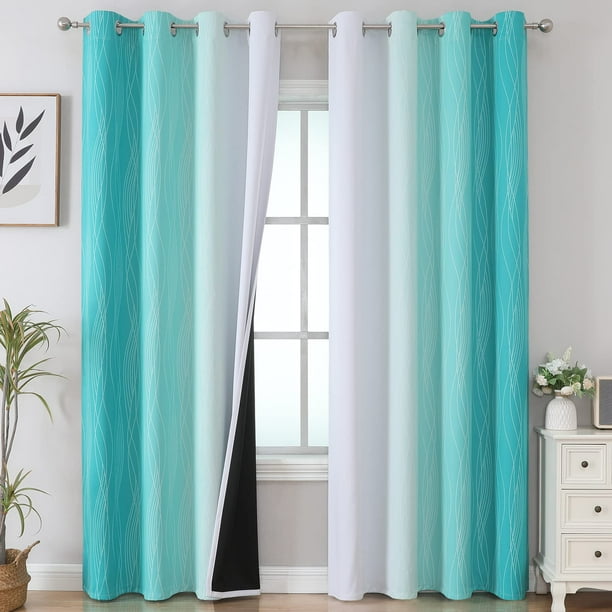 Cortinas Estelar Textiler Ombre Blackout 132 x 244 cm, 2 paneles