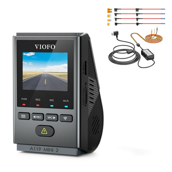 【Bundle: A119 Mini 2+HK4+8PCS Full Set Fuse】 VIOFO Dash Cam A119 Mini 2, STARVIS 2 Sensor, 2K 60fps/HDR 30fps Voice Contr