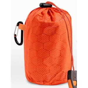 PE Sac de couchage isolé - Sac de couchage en extérieur orange épaissé - Sac de survie - Boîte de 3