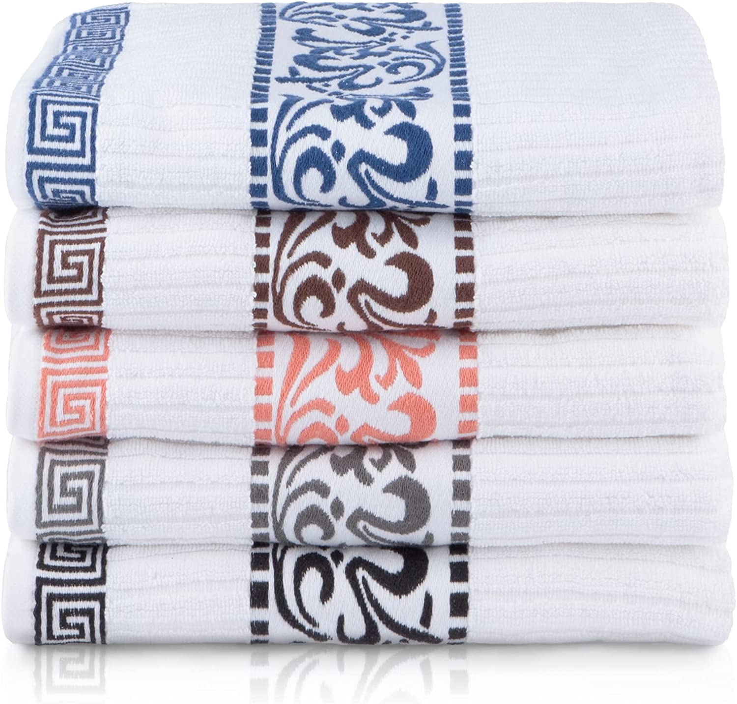 SUPERIOR Bath and Hand Towel Set, Rayon from Bamboo Cotton Blend, Ideal for  Bathroom, Guest Bathroom, and Beach 6 Pieces Hand Towels 16” x 30” and 2