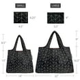 thumbnail image 2 of Wrapables Large & Small Foldable Tote Nylon Reusable Grocery Bags, Set of 2, Geometric, 2 of 5