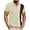 Beige, variant on Mens Shirts Big and Tall,Men's Short Sleeve Solid T Shirt Slim Fit Casual Basic Striped Design Tops