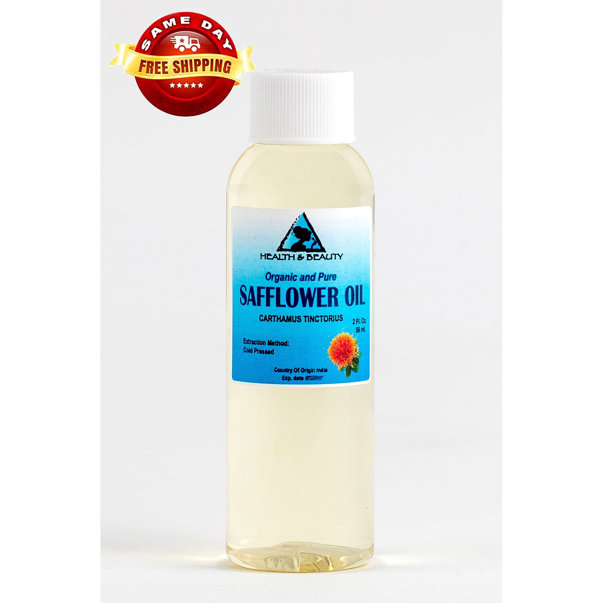 SAFFLOWER OIL ORGANIC CARRIER HIGH OLEIC COLD PRESSED PREMIUM 100% PURE 2 OZ
