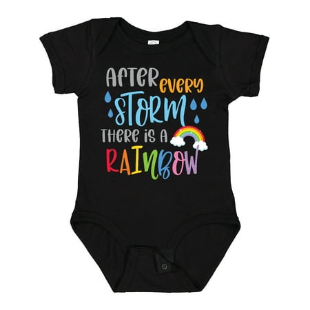 

Inktastic Baby After Every Storm There is a Rainbow Gift Baby Boy or Baby Girl Bodysuit
