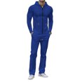 thumbnail image 5 of DHFJKG 2 Piece Sweatsuit For Men Zip Up Hoodies Casual Loose Fit Plus Size Pockets Zipper Jacket Joggers Pants Athletic Streetwear Versatile Outfit, 5 of 5