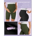 thumbnail image 4 of BONVIGOR Pantalones cortos de maternidad sobre el vientre Biker entrenamiento Yoga activo atlético embarazo pantalones cortos salón pijama, 4 of 5