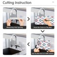 thumbnail image 5 of Yayeee Faucet Mat for Kitchen Sink 30" Diatomite Long Splash Guard Pad, Navy Blossom Mosaic, 2 Pack, 5 of 7
