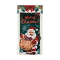 thumbnail image 2 of Christmas Door Decoration under $5! kkbbma Christmas Door Cover Decoration, Fabric Door Hanging for Holiday, Merry Christmas Door Decor, Winter Party Tapestry, Seasonal Front Door Wrap, 2 of 9
