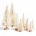 thumbnail image 1 of AYYUFE 8Pcs Mini Christmas Trees Snowy Pine Xmas Party Ornament Holiday Decoration, 1 of 7