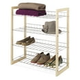thumbnail image 3 of Whitmor 4 Tier Closet Shelf - Storage Organizer - Natural Wood & Chrome - 11.63"x 25.0"x 27.5"-Adult, 3 of 6