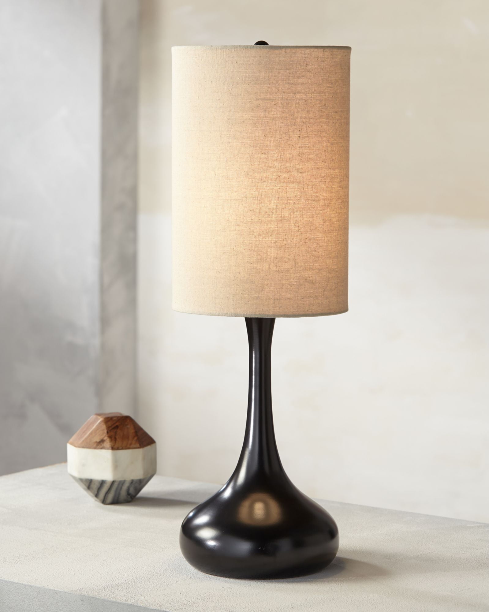 360 Lighting Modern Table Lamp 24.5" High Espresso Bronze Metal Droplet