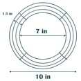 thumbnail image 5 of Paquete de 6 marcos de corona de alambre, marco de corona de metal de 10 pulgadas, forma de corona, anillo de corona con 6 ganchos adhesivos y alambre de paleta de calibre 22 de 38 yardas para manuali, 5 of 5