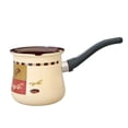 thumbnail image 4 of METALAC Cafe Enamel Turkish Coffee Pot 23.7 fl oz (700 ml) Cezve with Ergonomic Handle, Beige Brown, 4 of 4