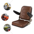 thumbnail image 6 of Tractor Seats, Universal Compact High Back Mower Seat w/Adjustable Armrest, Easy to Clean & Install, for Excavator, Forklift, Skid Loader, 6 of 7