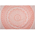 thumbnail image 3 of Twin Tapestry Original Coral Peach Ombre Mandala Art Hippie Wall Hanging Bohemian Bedspread Metallic Shine Tapestries 82"x54", 3 of 8
