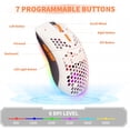 thumbnail image 5 of MANBASNAKE M1 Wired Lightweight Gaming Mouse, 69g Ultralight Honeycomb Shell, RGB Chroma Backlit, 6400 DPI Optical Sensor, Ergonomic 6 Programmable Buttons for E-Sports,Laptop,PC,Mac Gamer, 5 of 7