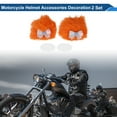 thumbnail image 2 of Accesorios para Cascos de Motocicleta Decoración Lazo Azul Esponjoso para Cascos de Motocicleta Bicicleta Esquí Etiqueta Naranja 2 Juegos, 2 of 6