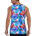 thumbnail image 3 of Fotbe Bright Flowers Pattern Men's Quick Dry Workout Tank Top Gym Muscle Tee Fitness Bodybuilding Sleeveless T Shirt Breathable Workout Shirt-XX-Large, 3 of 9