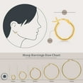 thumbnail image 3 of Kezef Hoop Earring Set of 3 14k Gold Plated 2mm Hoop Earrings for Women, 10, 15 & 20mm, 3 of 8