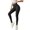 Black, variant on LYXSSBYX Yoga Leggings for WomensAshion Ladies Pure Color Hip Lifting Elastic Fitness Running Yoga Pants