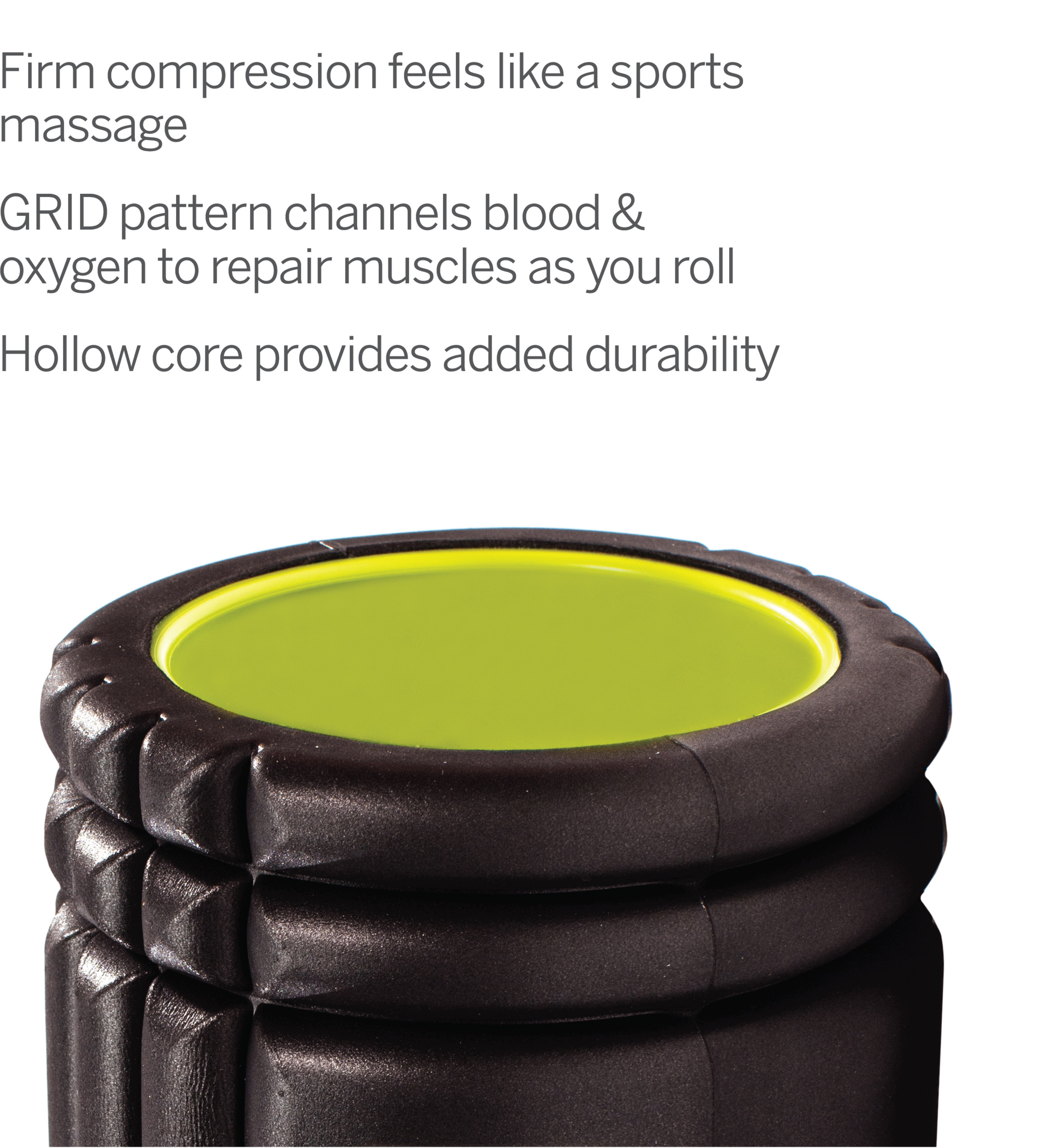 TriggerPoint GRID 1.0 Deep Tissue Massage Foam Roller, Black 13" - image 4 of 10