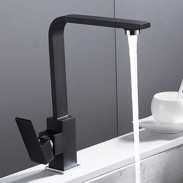 Grifos monomando para fregadero de cocina con tubo de acero inoxidable Caño de grifo de espray a prueba de herrumbre Muyoka Hogar
