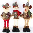 thumbnail image 1 of Christmas Plush Toy Long Leg Sitting Santa Claus Snowman Sitting Doll 26s, 1 of 5