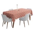 thumbnail image 1 of Vargottam Indoor/OutdoorTablecloth58x82 Inch RectangleTablecloth with Umbrella Hole and Zip- Waterproof PatioTableCloths- TableCovers for Backyard RectangularTable- Peach3, 1 of 5