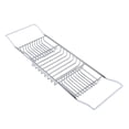 thumbnail image 1 of Plateau de Baignoire en Acier Inoxydable, Serviteur de Douche à Longueur Réglable, Plateau de Bain Robuste de 63.5 à 97.5cm pour le Rangement des Essentiels de Spa, 1 of 7