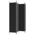 thumbnail image 3 of vidaXL 4-Panel Room Divider Black 200x220 cm Fabric, 3 of 5