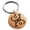 Rose, variant on Stainless Steel Enchanting Magic Rune Engraved Small Medallion Circle Charm Keychain Keyring