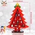 thumbnail image 2 of Árbol de Navidad de mesa de madera, árbol de Navidad de escritorio pequeño con adornos en miniatura, decoración de escritorio, escritorio de bricolaje, miniárbol, decoraciones navideñas para H-- Sailing Electrónica, 2 of 5