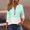 Mint Green plus size v neck tops a1, variant on thefmos Women Plus Size V Neck 3/4 Sleeve Zipper Color Block Pullover Tops for Fall Winter Cute Trendy Casual Basic Tshirt Solid Comfy Blouses Everyday Business Work Clothes, White 2XL
