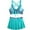 Sky Blue, variant on Busydd Two Piece Swimsuit for Women Plus Size Swimsuit S-5XL Trendy Floral Print Bras and Skirts Swimwear High Waisted Bathing Suits for Women