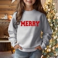 thumbnail image 4 of Merry Sweatshirts for Girl 2025 Long Sleeve Crewneck Christmas Graphic Sweatshirt Pullover Tops, 4 of 5