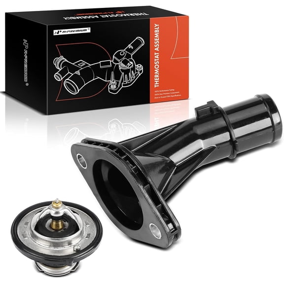 A-Premium Engine Coolant Thermostat Housing Assembly Compatible with Hyundai Elantra 2011-2016, Elantra Coupe 2013-2014, Elantra GT 2013-2017, Accent, Veloster & Kia Forte, Forte Koup, Forte5, Rio