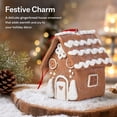 thumbnail image 6 of Christmas Gingerbread House Ornament, Mini House Hanging Ornament, Brown Icing Roof Design for Christmas Tree, Wreath, Garland and Festive Holiday Display, 2.75 Inch, 6 of 7