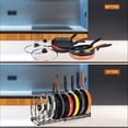 thumbnail image 5 of Pot Lid Organizer, Stainless Steel Multipurpose Uses Rack with Non-Slip Design, Adjustable Length from 12 to 23 Inches, Accommodates Diverse Cookware and Utensils, 5 of 5