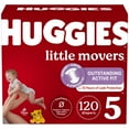 thumbnail image 3 of Huggies Little Movers Baby Diapers, Size 5 (27+ lbs), 120 Ct (Select for More), 3 of 18