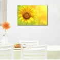 thumbnail image 2 of Canvas Prints Wall Art - Yellow Sunflower and Bright Sun | Modern Wall Decor/Home Decoration Stretched Gallery Canvas Wrap Giclee Print & Ready to Hang - 32" x 48", 2 of 3